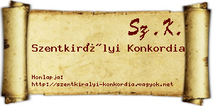 Szentkirályi Konkordia névjegykártya